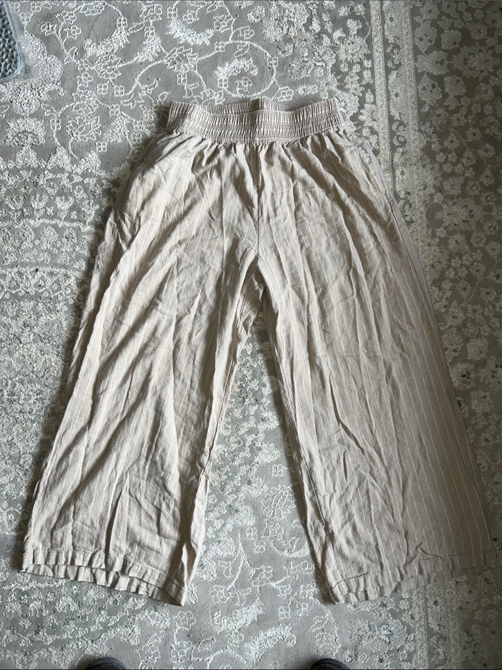 Wide leg linen pants